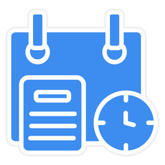 Vector Design Time Plan Icon Style