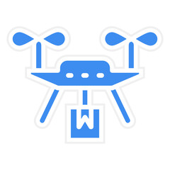 Vector Design Drone Delivery Icon Style