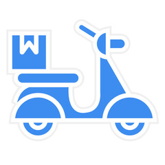 Vector Design Motorbike Delivery Icon Style