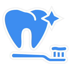 Vector Design Clean Tooth Icon Style