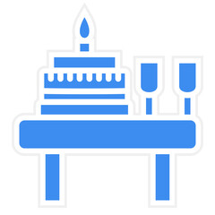 Vector Design Birthday Table Icon Style