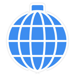 Vector Design Disco Ball Icon Style