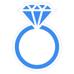 Vector Design Diamond Ring Icon Style