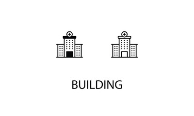 Building double icon design stock illustration