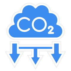 Vector Design CO2 Pollution Icon Style