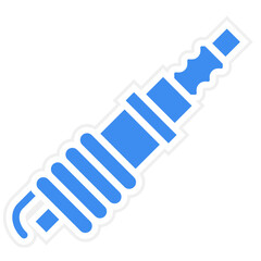 Vector Design Spark Plug Icon Style
