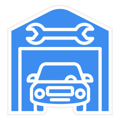 Vector Design Service Station Icon Style