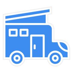 Fototapeta premium Vector Design Camper Van Icon Style