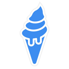 Vector Design Icecream Cone Icon Style