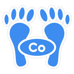 Vector Design Carbon Footprint Icon Style