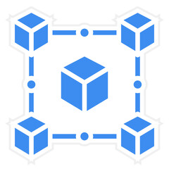 Vector Design Blockchain Icon Style