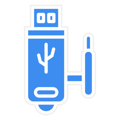 Vector Design USB Wifi Icon Style