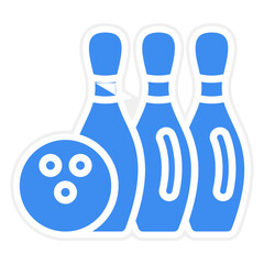 Vector Design Bowling Icon Style