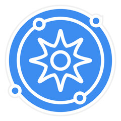 Vector Design Solar System Icon Style