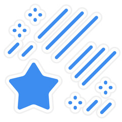 Vector Design Falling Star Icon Style