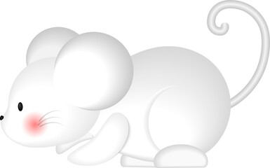 Cute cartoon character rat mouse