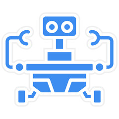 Vector Design Space Robot Icon Style