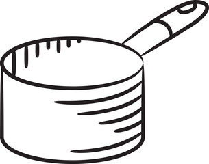 Cooking Pot Sketch Illustration
