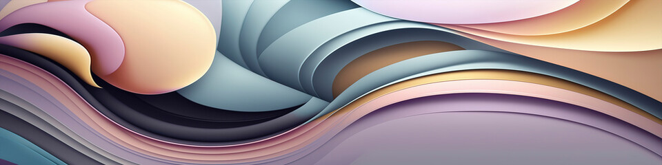 Expansive Abstract Wallpaper in Soft Pastel Nuances