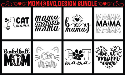 Mom cut file Bundle, Mother's day SVG, Mom SVG Cut File Women's cut file quotes, Mother’s day Cut Files for Cutting Machines like Cricut and Silhouette
