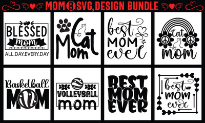 Mom cut file Bundle, Mother's day SVG, Mom SVG Cut File Women's cut file quotes, Mother’s day Cut Files for Cutting Machines like Cricut and Silhouette