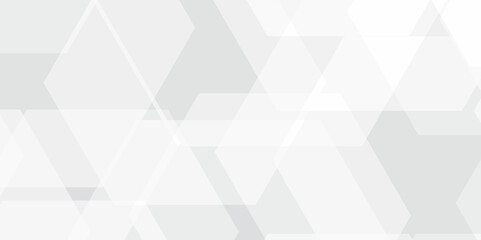 Obraz premium Abstract background with Hexagons and Triangles Seamless Pattern and geometric in vector design .Science Technologic Hexagonal Pattern Light Conceptual Illustration and website banner and graphic art