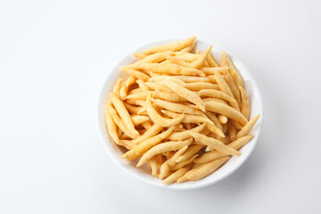 Widaran Keju or Telur Gabus Keju, Indonesian traditional snack made from flour, egg, and cheddar cheese. 
