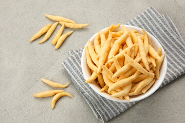 Widaran Keju or Telur Gabus Keju, Indonesian traditional snack made from flour, egg, and cheddar cheese. 
