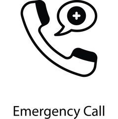 Emergency call icon design stock illustration