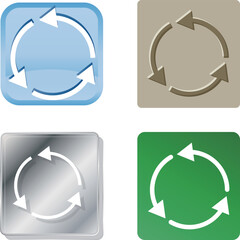 リサイクル矢印アイコン4種類