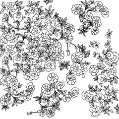 Fototapeta premium flower,semless,art,graphic, drawing,illustration,design. background,decoration