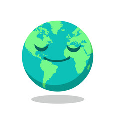 Cartoon world globe vector illustration