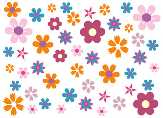 Fototapeta na wymiar colorful spring flowers vector illustration 