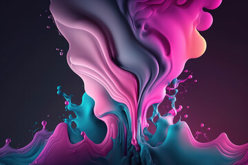 ABSTRACT PAINT SPLASH LIQUID WALLPAPER WITH PASTEL COLORS