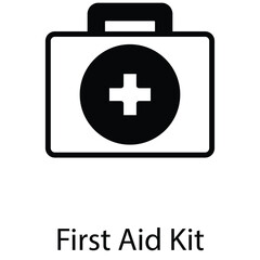 First aid kit icon design stock illustration