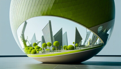 AI generates illustrations creative urban greening