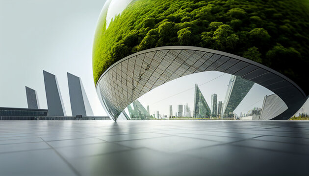 AI generates illustrations creative urban greening