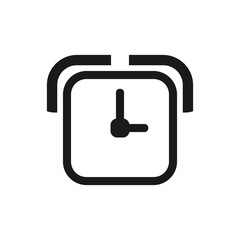 Alarm clock icon. Smartphone ui. Vector illustration in trendy style. Editable graphic resources for many purposes.
