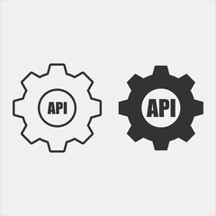 API interface vector icon illustration sign
