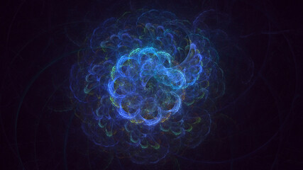 3D rendering abstract round light background