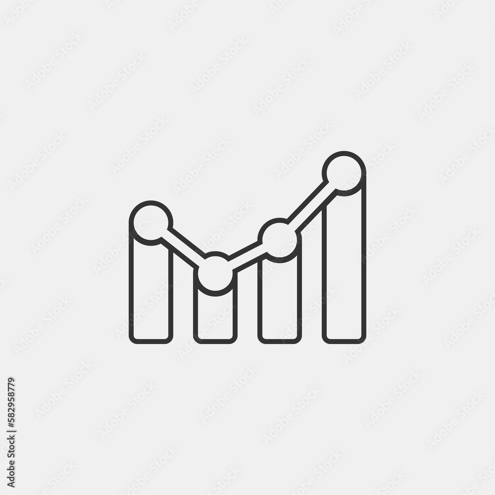 Wall mural analytics vector icon illustration sign