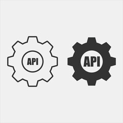 API interface vector icon illustration sign