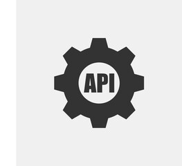 API interface vector icon illustration sign