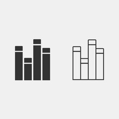 Bar graph vector icon illustration sign