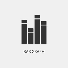 Bar graph vector icon illustration sign