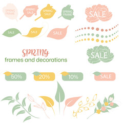 Spring frames, dividers, labels, cloud footnotes