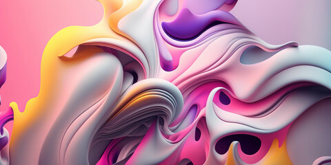 Obraz premium Panoramic Abstract Background Featuring Soft Pastel Hues
