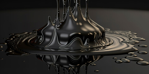 A Detailed Look at Vantablack Drips and Ripples in a Dark Puddle