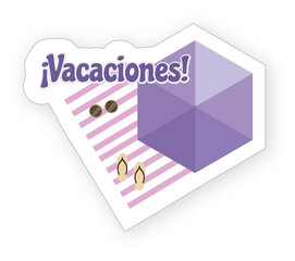 Spanish phrases stickers:vacaciones