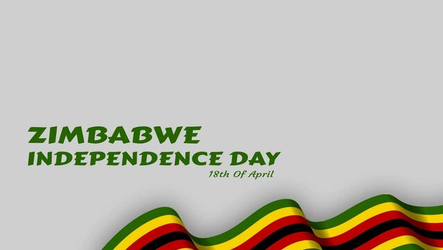 Zimbabwe independence day Animation. Zimbabwean holiday 18th of April. Suitable for Zimbabwe independence day celebration - Powered by Adobe